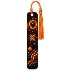Neon Orange Graphic Bookmark